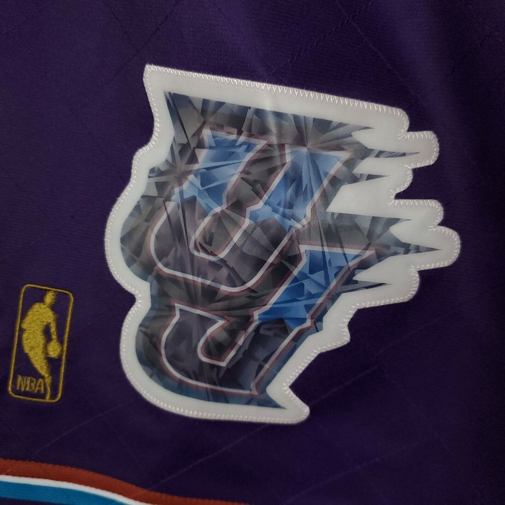 Utah Jazz‎ Mitchell & Ness NBA Large Jersey Shorts 75th Anniversary Purple New - Picture 3 of 5
